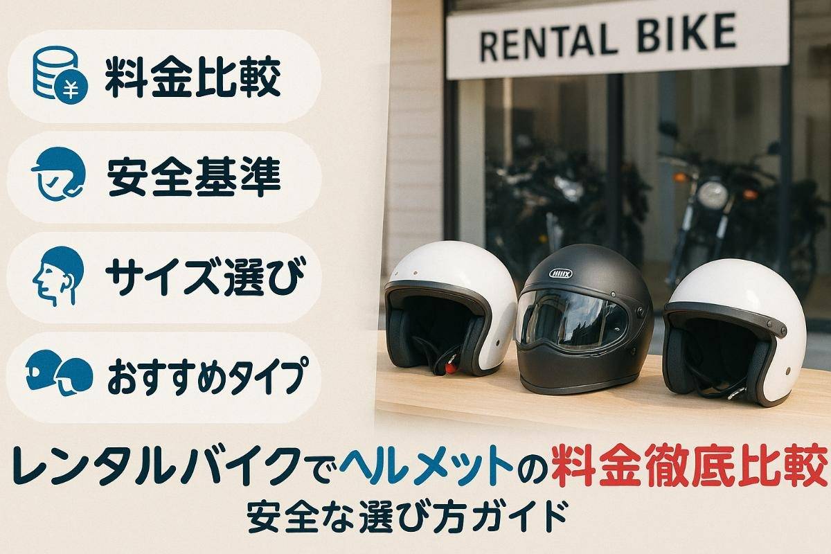 レンタルバイクでヘルメットの料金徹底比較と安全な選び方ガイド