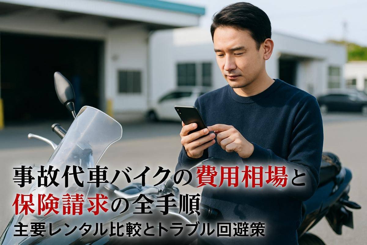 事故代車バイクの費用相場と保険請求の全手順｜主要レンタル比較とトラブル回避策も解説