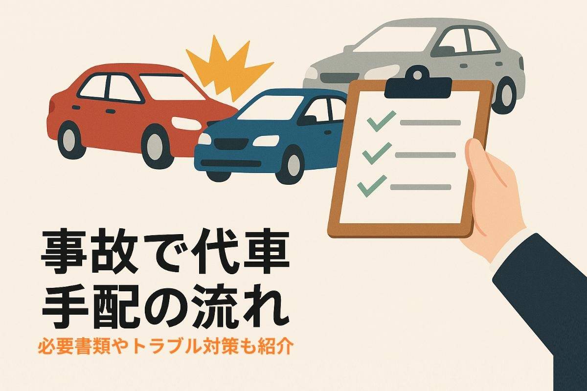 事故で代車を手配する流れを解説！必要書類やトラブル対策も紹介