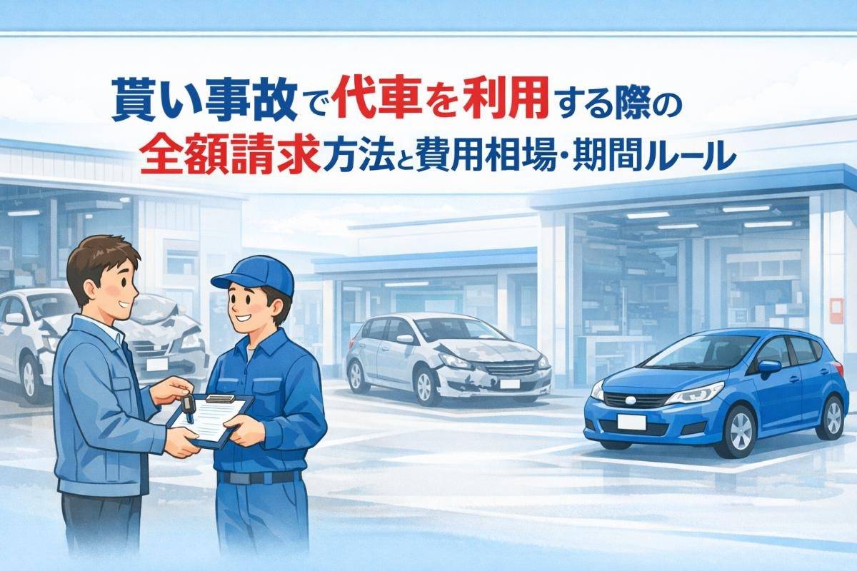 貰い事故で代車を利用する際の全額請求方法と費用相場・期間ルール解説