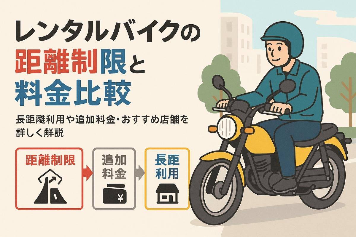 レンタルバイクの走行距離に関する制限と料金比較ガイド｜長距離利用や