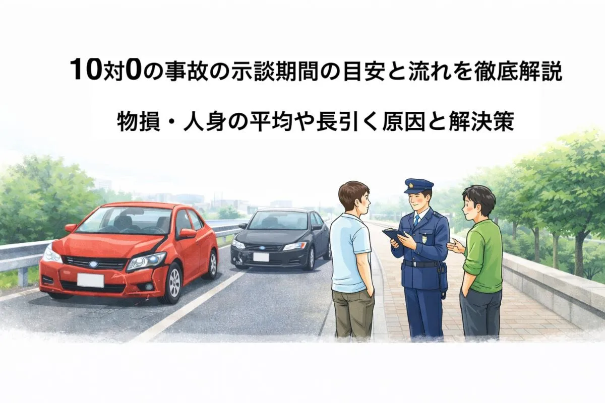 10対0の事故の示談期間の目安と流れを徹底解説｜物損・人身の平均や長引く原因と解決策